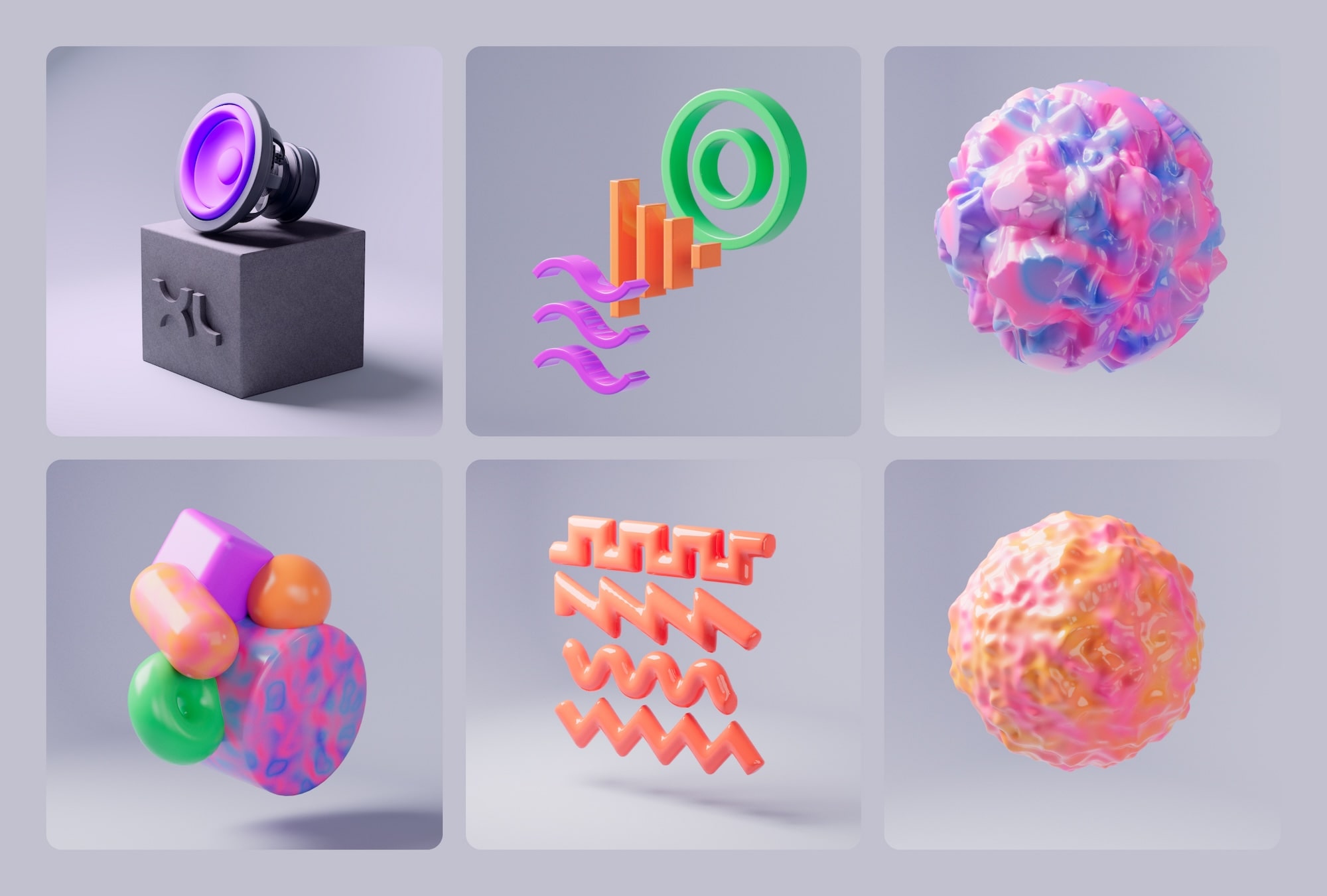 3D illustrations for social marketing